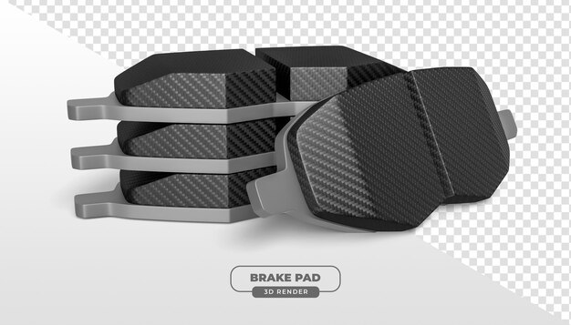 Placas de freno realistas renderizadas en 3D para aplicaciones automotrizes con fondo transparente