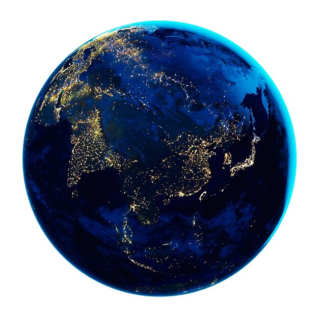 El planeta bola de la Tierra aislado