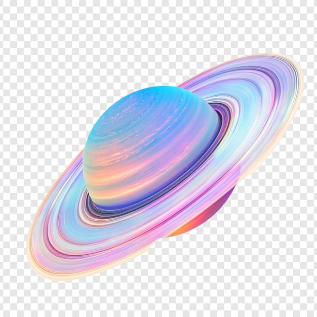 Planeta pastel con anillos vibrantes arte cósmico espacio fantasía colorida nebulosa obra de arte galaxia ilustración cuerpo celeste impresionante obra de arte diseño de ensueño
