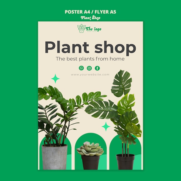 Plant zorg poster sjabloon