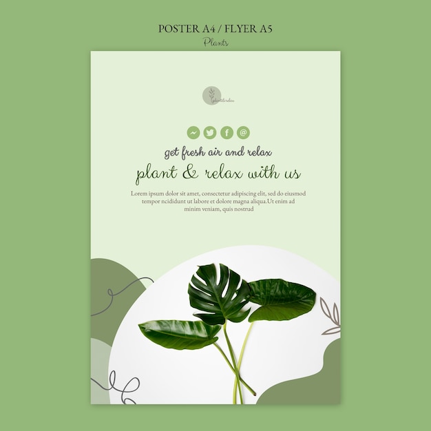 Planten poster sjabloon thema