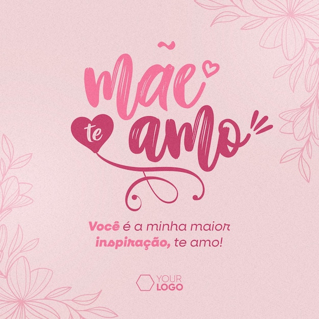 La plantilla de alimentación de las redes sociales mamá te quiero