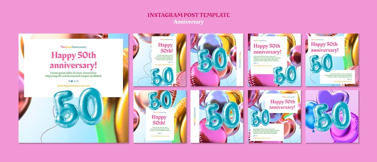PSD gratuito plantilla de aniversario de diseño plano