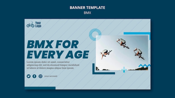 PSD gratuito plantilla de anuncio de banner bmx shop