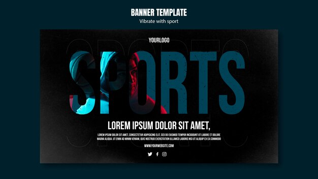 Plantilla de anuncio de banner deportivo