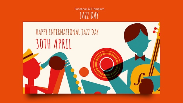 plantilla de anuncio de Facebook para el día del jazz