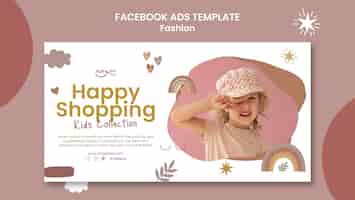 PSD gratuito plantilla de anuncio de facebook de moda de diseño plano