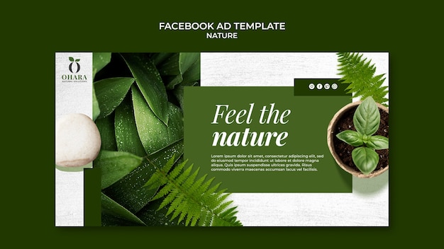 Plantilla de anuncio de facebook de naturaleza