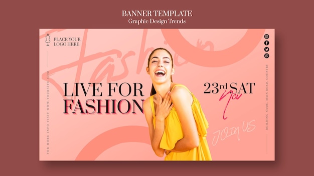 PSD gratuito plantilla de anuncio de tienda de moda de banner