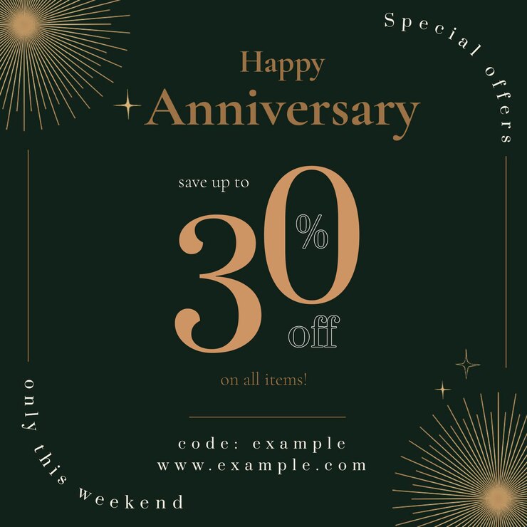 PSD gratuito plantilla de anuncio de venta de aniversario psd para publicación en redes sociales