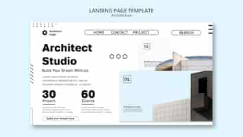 PSD gratuito plantilla de arquitectura de diseño plano