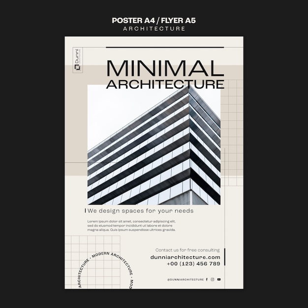 Plantilla de arquitectura de diseño plano