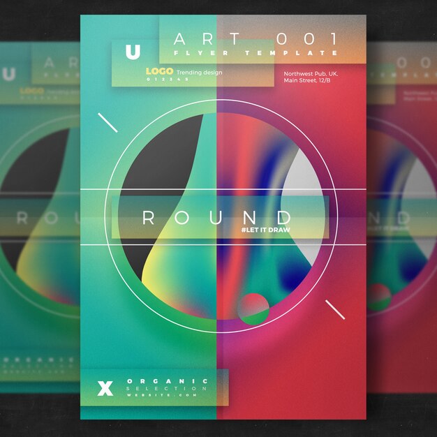 Plantilla artística de flyer