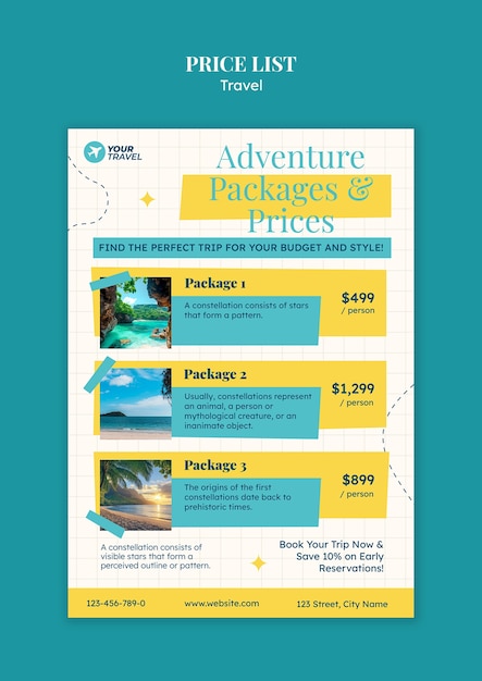 plantilla de aventura de viaje