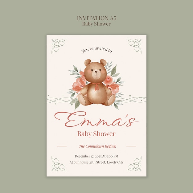 Plantilla de baby shower