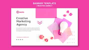 PSD gratuito plantilla de banner de agencia creativa