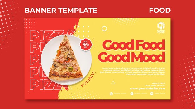 Plantilla de banner de alimentos