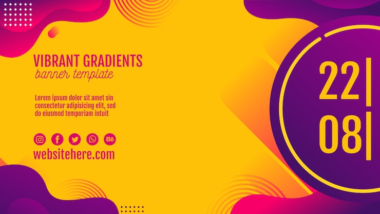 PSD gratuito plantilla banner amarilla festival de música