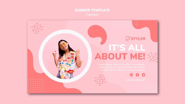 Plantilla de banner de anuncio de moda