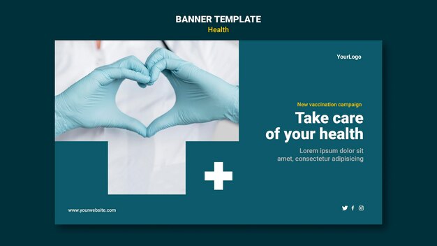 Plantilla de banner de atención médica