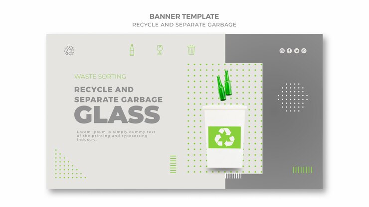 PSD gratuito plantilla de banner de basura separada