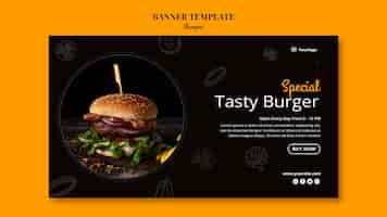 PSD gratuito plantilla de banner para bistro de hamburguesas