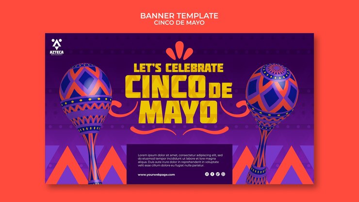 PSD gratuito plantilla de banner de celebración del cinco de mayo