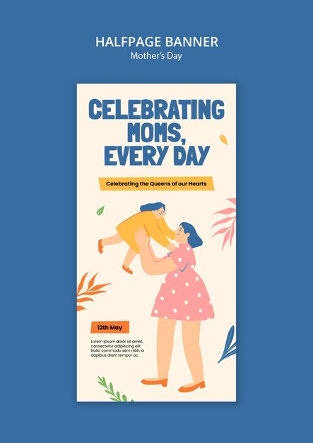 Plantilla de banner de celebración del día de la madre
