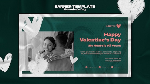 Plantilla de banner de celebración del día de san valentín