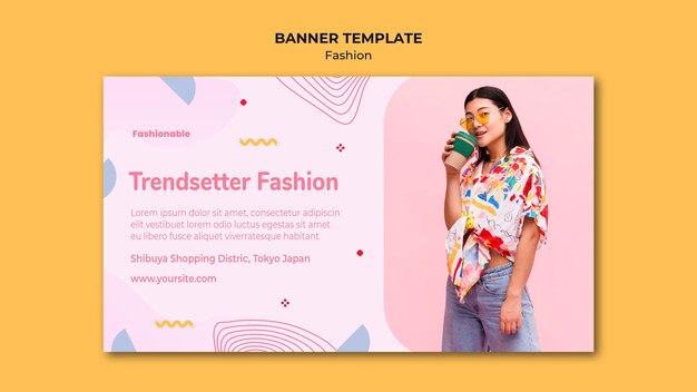 Plantilla de banner de colección de moda