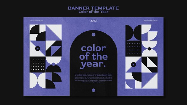 Plantilla de banner de color del año 2022