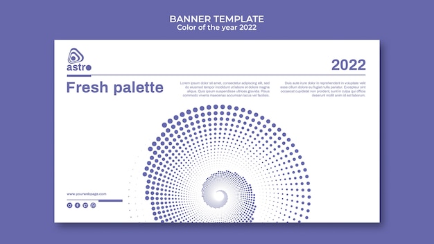 Plantilla de banner de color del año 2022