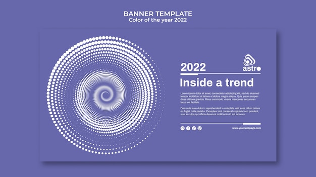 Plantilla de banner de color del año 2022