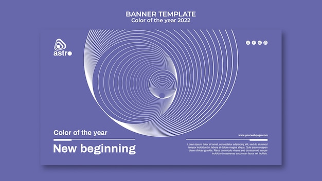 Plantilla de banner de color del año 2022