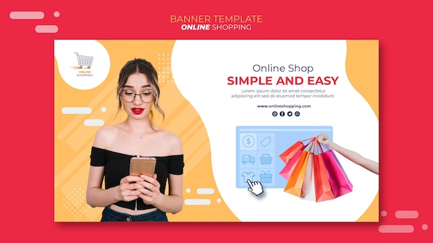 Plantilla de banner para compras en línea