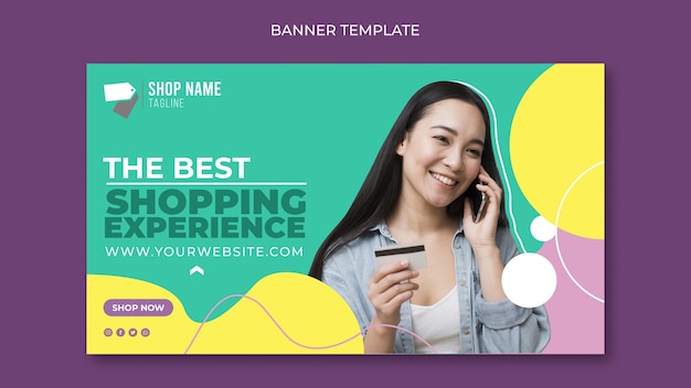 Plantilla de banner de compras en línea