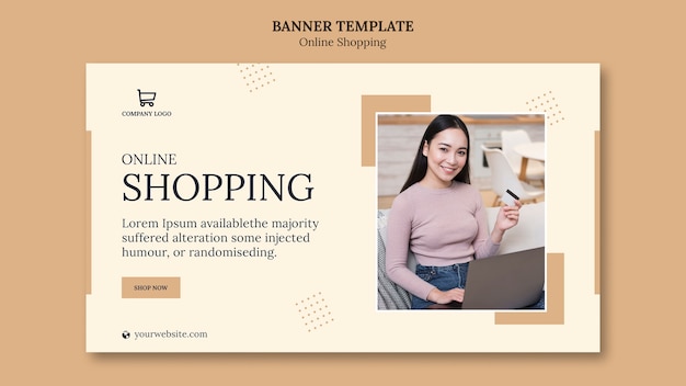 Plantilla de banner de compras en línea