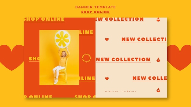 Plantilla de banner para compras en línea