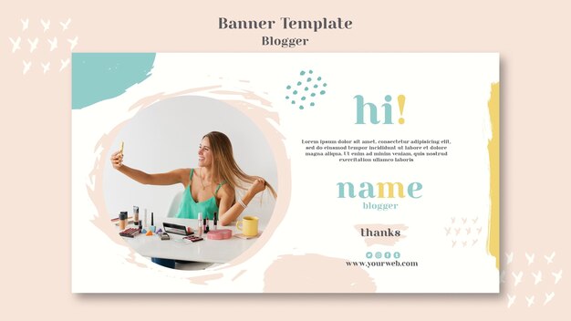 Plantilla de banner de concepto de blogger