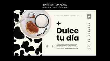 PSD gratuito plantilla de banner de concepto de dulce de leche