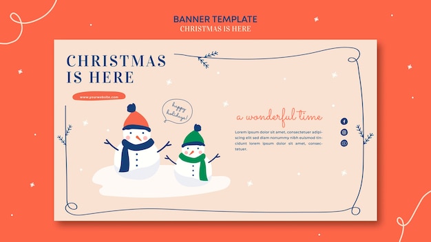 Plantilla de banner de concepto de navidad