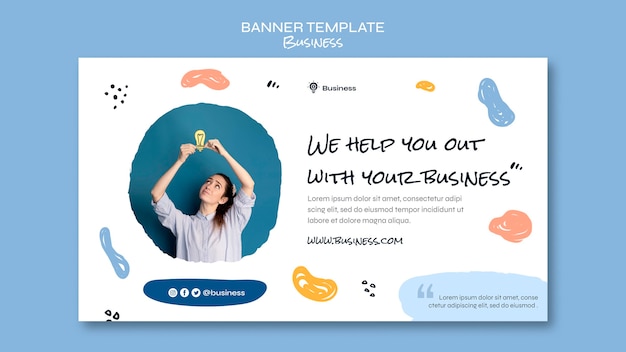 PSD gratuito plantilla de banner de concepto de negocio