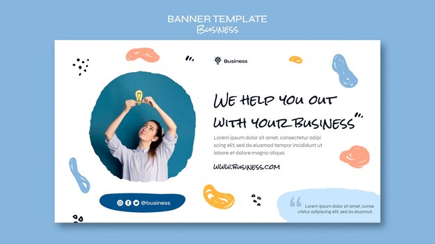 Plantilla de banner de concepto de negocio