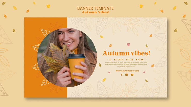 PSD gratuito plantilla de banner de concepto de otoño