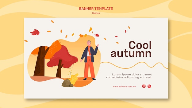 PSD gratuito plantilla de banner de concepto de otoño