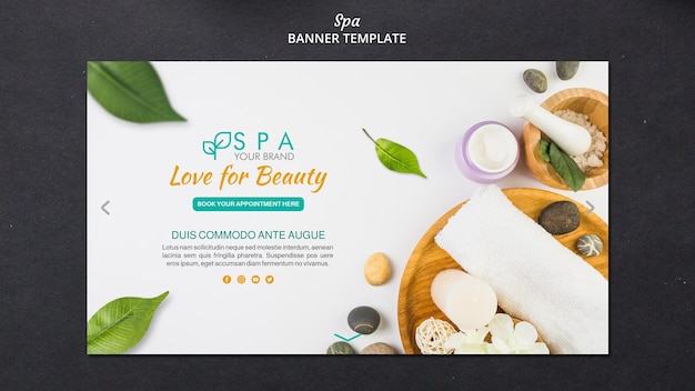 PSD gratuito plantilla de banner de concepto de spa