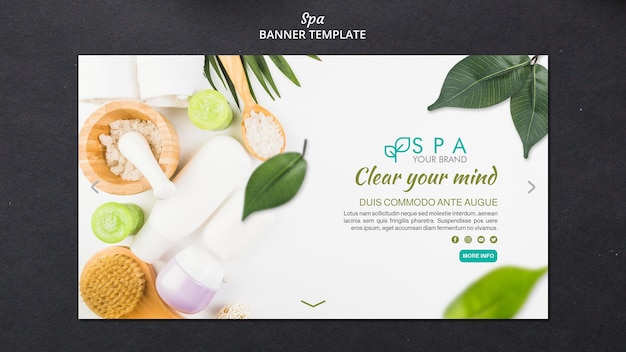 Plantilla de banner de concepto de spa