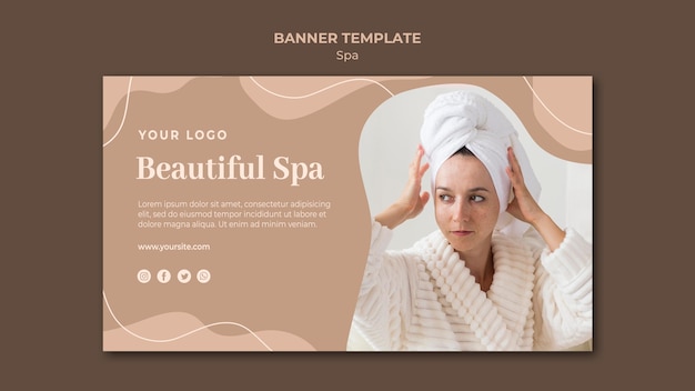 Plantilla de banner de concepto de spa