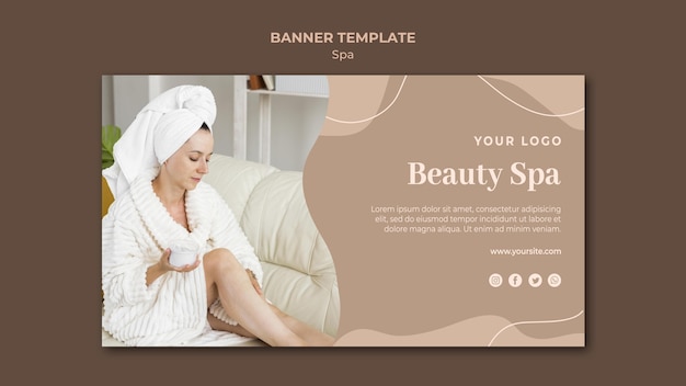 PSD gratuito plantilla de banner de concepto de spa