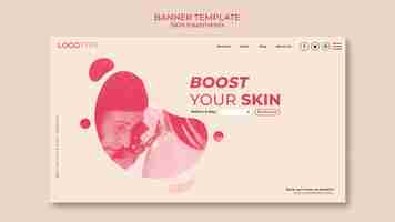 PSD gratuito plantilla de banner de concepto de tratamiento de piel